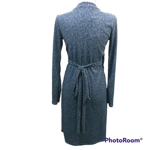 Pretty Young Thing Blue Jersey Knit True Wrap Dress Size M - Picture 3 of 8